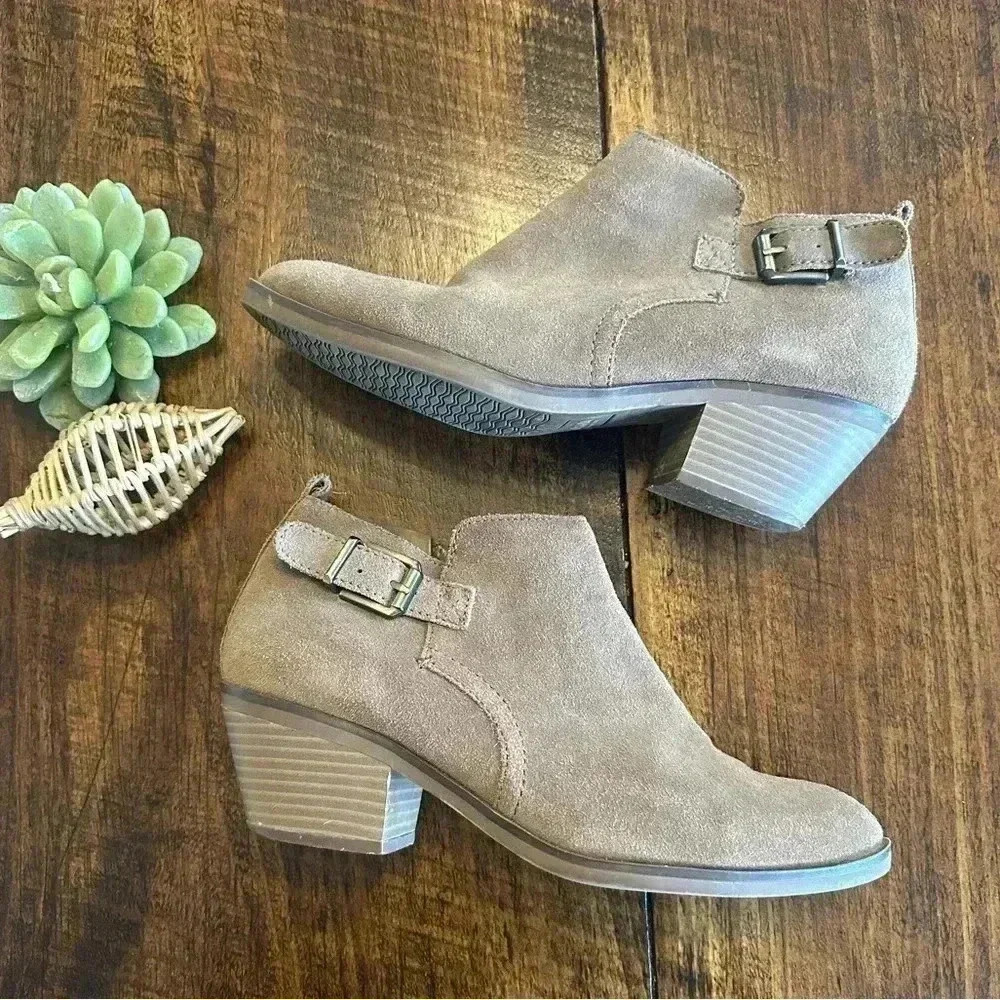 Sonoma | Tan Genuine Suede Ankle Boots